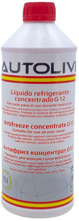 Охолоджувальна рідина AUTOLIVE G12, концентрат, червоний, 1,5 л (AL10116)